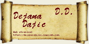 Dejana Dajić vizit kartica